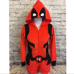 Deadpool Marvel Comics Pajama Hooded Romper Size S